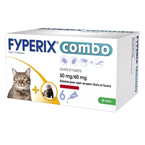 Fyperix Combo - Κατά ψύλλων και τσιμπουριών - Γάτες και κουνάβια - 6 πιπέτες - KRKA