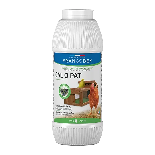 Gal O pat - Répulsif acariens pour volailles - 500 g - FRANCODEX