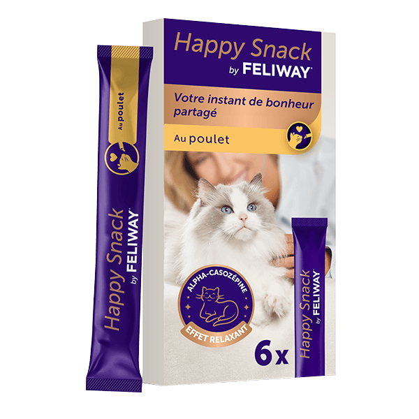Happy Snack by Feliway Kurczak - Uspokajające przysmaki dla kota - 6 sticków - CEVA