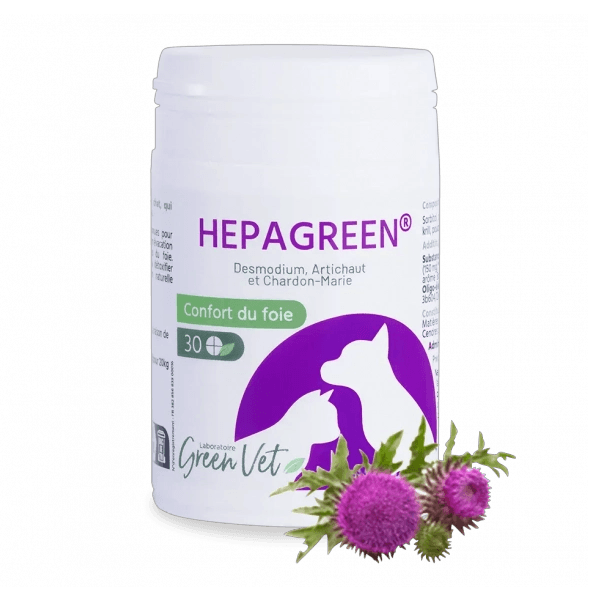 Hepagreen - Confort du foie - 30 comprimés - Chien et chat - GREENVET