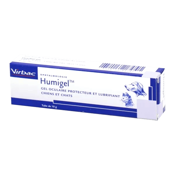 Humigel - Προστατευτική και λιπαντική οφθαλμική γέλη - Σκύλος και γάτα - 10 g - VIRBAC