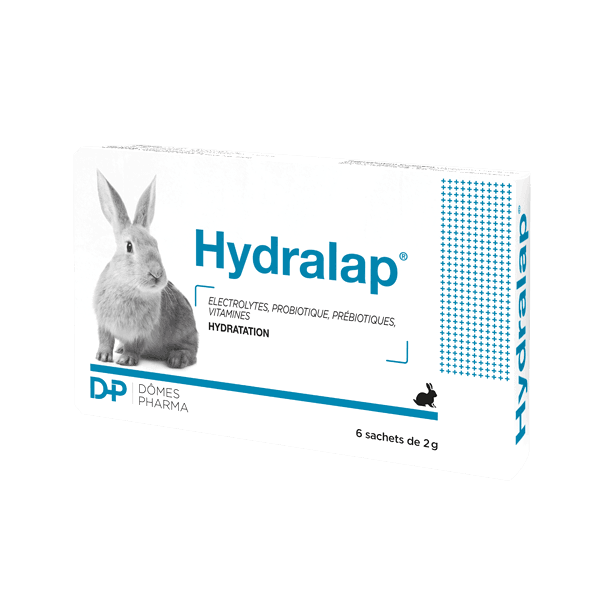Hydralap - Probiotika, Präbiotika, Elektrolyte - 6 Beutel à 2 g - Kaninchen - DOMES PHARMA