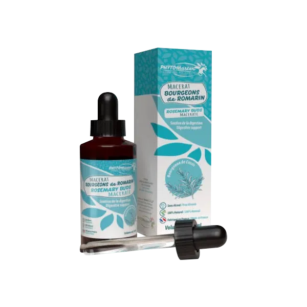 Macérat de bourgeons de Romarin - Soutien de la digestion du cheval - 60 ml - PHYTO MASTER