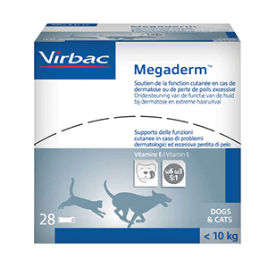 Megaderm - Troubles dermatologiques - Eczéma - Chien et Chat - moins de 10 kg - VIRBAC