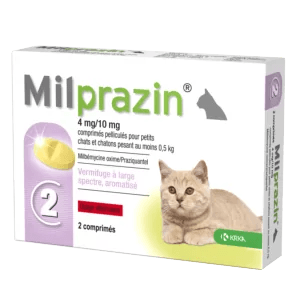 Milprazin Chaton - Vermifuge à large spectre - de 0,5 à 2 kg - KRKA