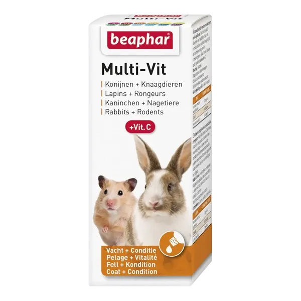 Multi-Vit - Vitamine für Kaninchen und Nagetiere - 50 ml - BEAPHAR