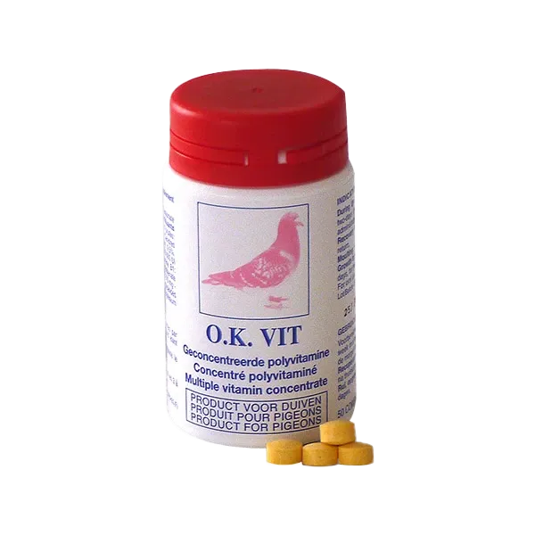 Ok Vit - Concentré polyvitaminé pour pigeons - 50 comprimés - MOUREAU