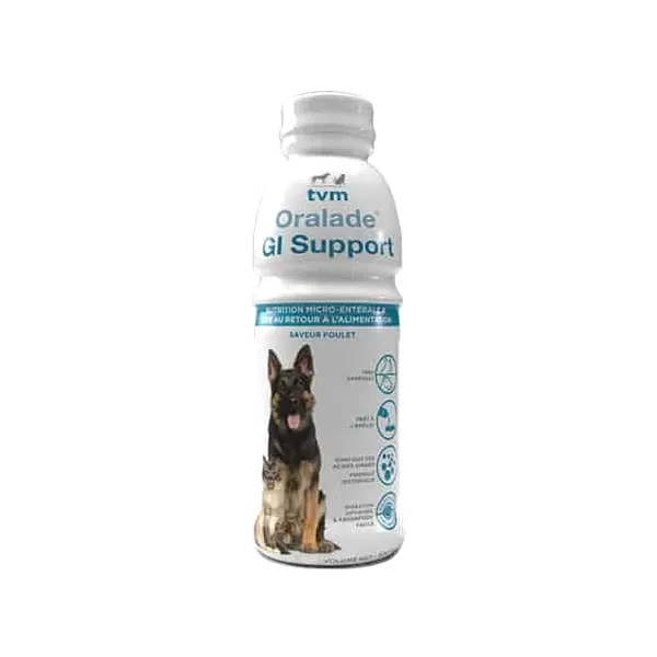 Oralade GI Support - Hydratation et fonction digestive du chien et du chat - 500 ml - DOMES PHARMA