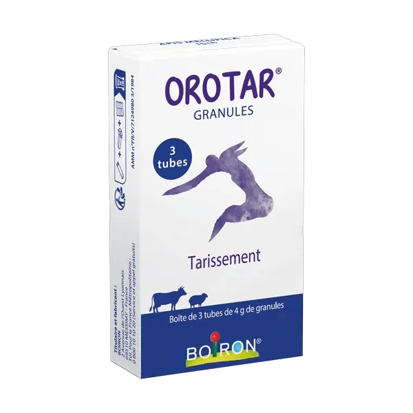 Orotar Granulés - Tarissement - Volume de la mamelle vache et brebis - 3 x 4g - BOIRON
