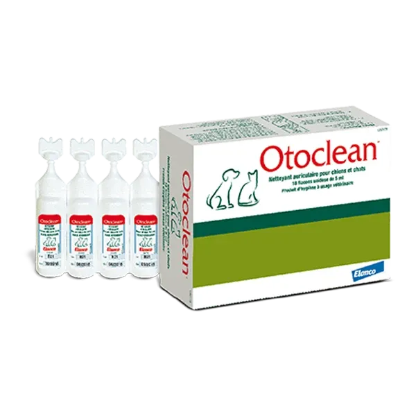 Otoclean - Nettoyant auriculaire pour chiens et chats - 18 ampoules de 5 ml - ELANCO