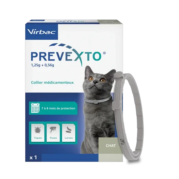 Prevexto - Περιλαίμιο κατά ψύλλων και τσιμπουριών για γάτες - VIRBAC