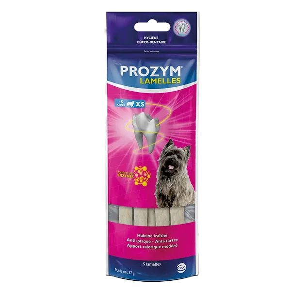Prozym Lamelles - Chien XS moins de 5 kg - Sachet de 5 lamelles dentaires - CEVA