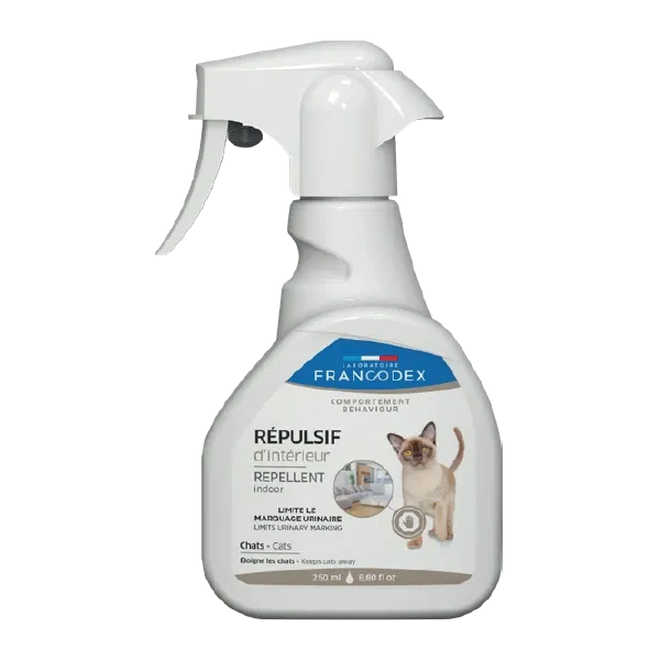 Répulsif intérieur - Limite le marquage urinaire du chat - 250 ml - FRANCODEX