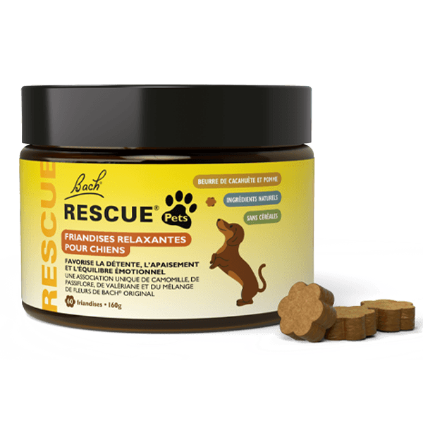 Rescue Pets - Friandises relaxantes - Stress et sérénité - 60 friandises - FLEURS DE BACH