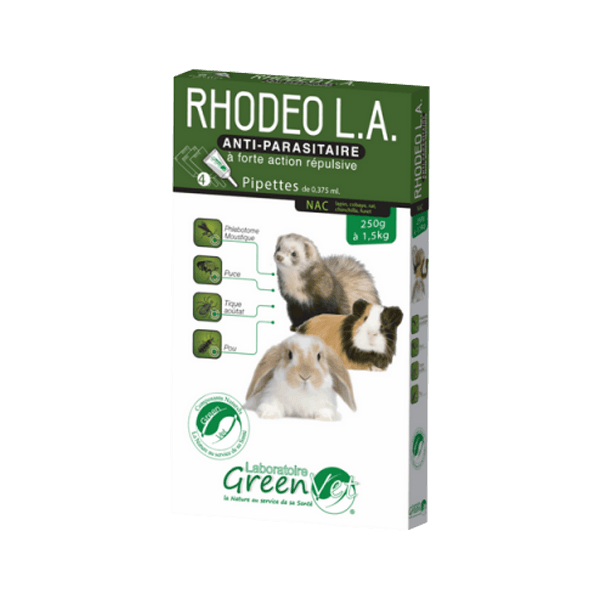 Rhodeo LA - Anti-parasitaires - NAC - 4 pipettes de 0,375 ml - GREENVET