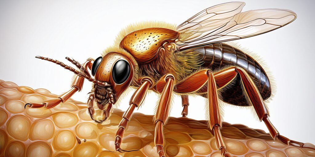 Image principale de l'article Comment se débarrasser du varroa ? avec une mite sur une ruche pour l'infester.
