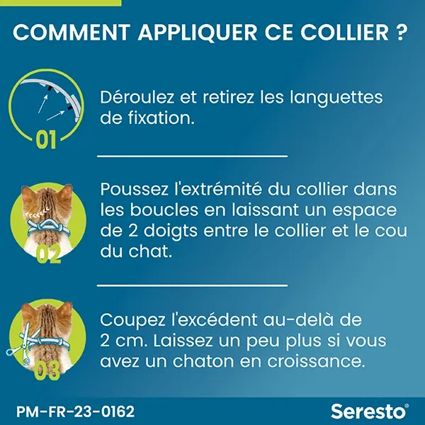 Collier Seresto chat anti-puces - Lot de 2 - ELANCO 5