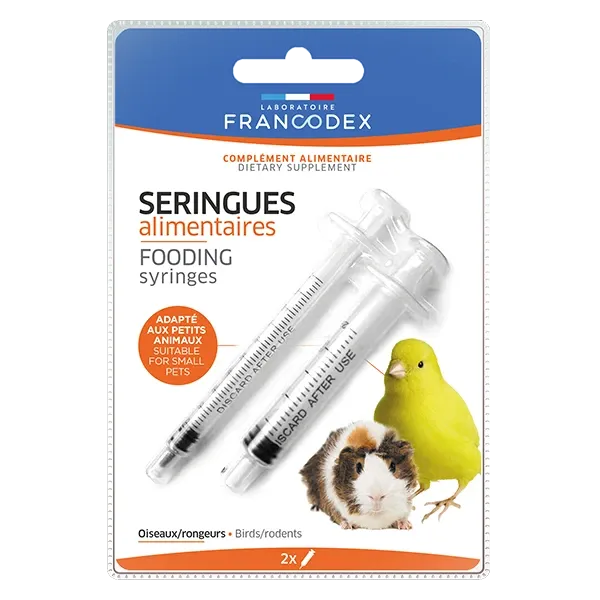 Seringues alimentaires pour oiseaux et rongeurs - FRANCODEX
