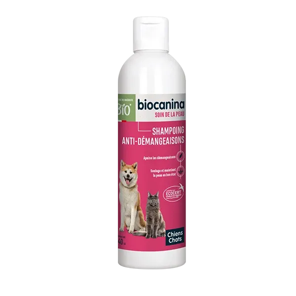 Shampoing anti-démangeaisons - Chien et Chat - Bio - 240 mL - Biocanina