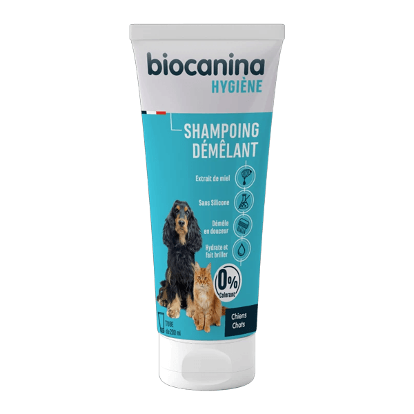 Shampoing Démêlant - Poils longs - Chien et chat - 200 ml - BIOCANINA