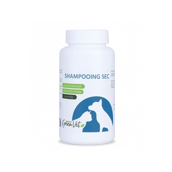 Shampooing sec pour chien et chat - 150 g - GREENVET