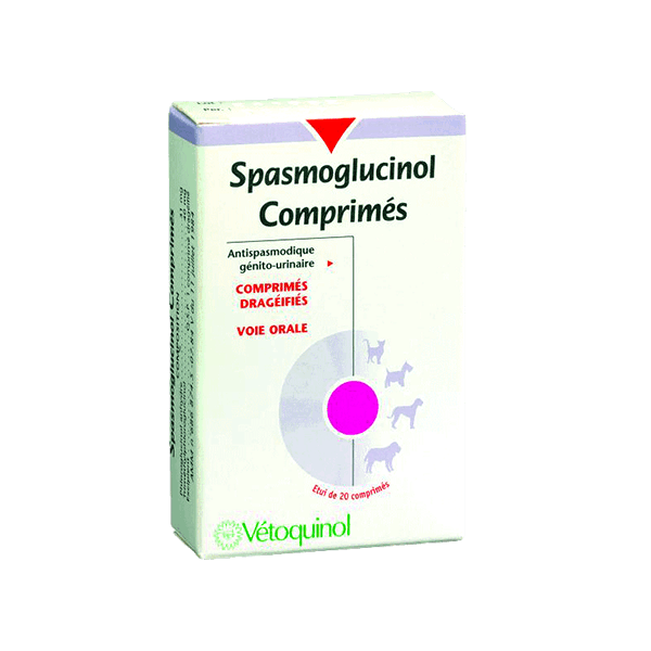 Spasmoglucinol - Antispasmodique génito-urinaire - 20 comprimés - VETOQUINOL