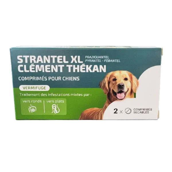 Strantel XL - Vermifuge - Chien - 2 comprimés - CLÉMENT THÉKAN