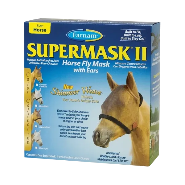 Supermask II - Fly mask - XL horse with ears - FARNAM