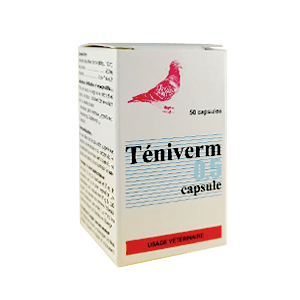 Teniverm 0,5 vermifuge pigeon - 50 capsules - BIOVÉ INOVET