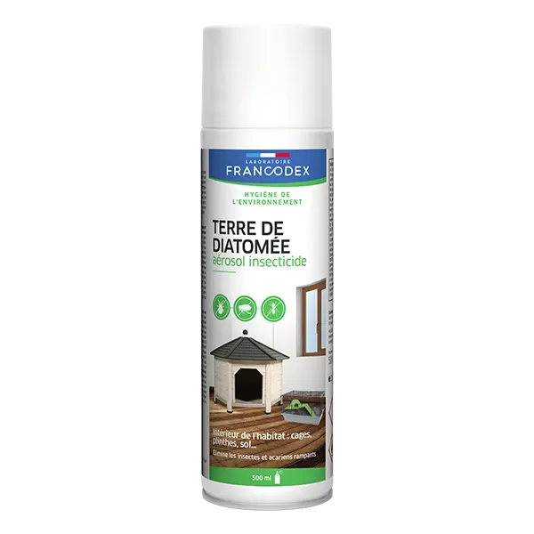Terre de diatomée - Aérosol insecticide pour l'Habitat - 500 ml - FRANCODEX