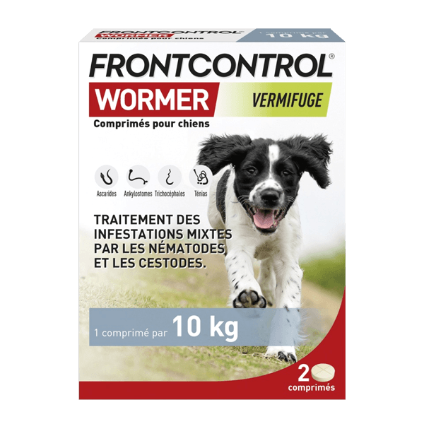 FrontControl Wormer Chien - Vermifuge large spectre - 2 comprimés - BOEHRINGER INGELHEIM