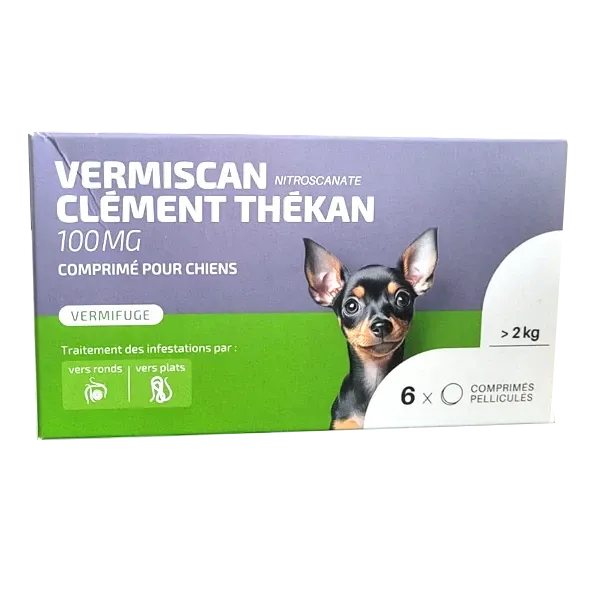 VermiScan 100 mg - Vermifuge chiot et petit chien - CLÉMENT THÉKAN