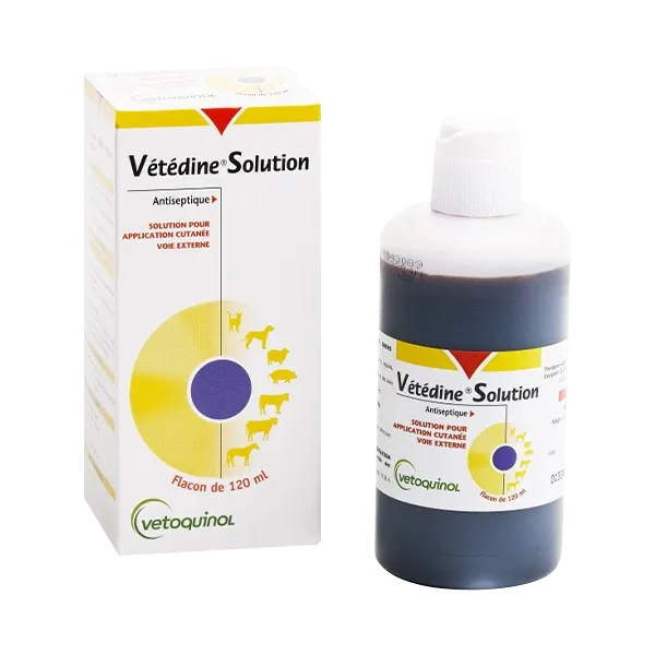Vétédine Solution - Disinfectant / Antiseptic - 120 ml - VETOQUINOL
