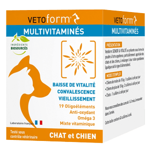 Multivitaminés - Vitalité, convalescence et vieillissement - Chat et Chien - Poudre - VETOFORM