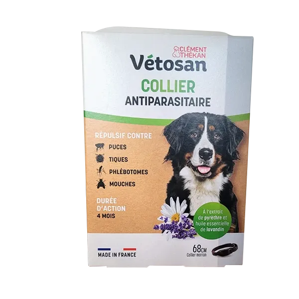 Vétosan - Collier répulsif chien - Antiparasitaire - CLÉMENT THÉKAN