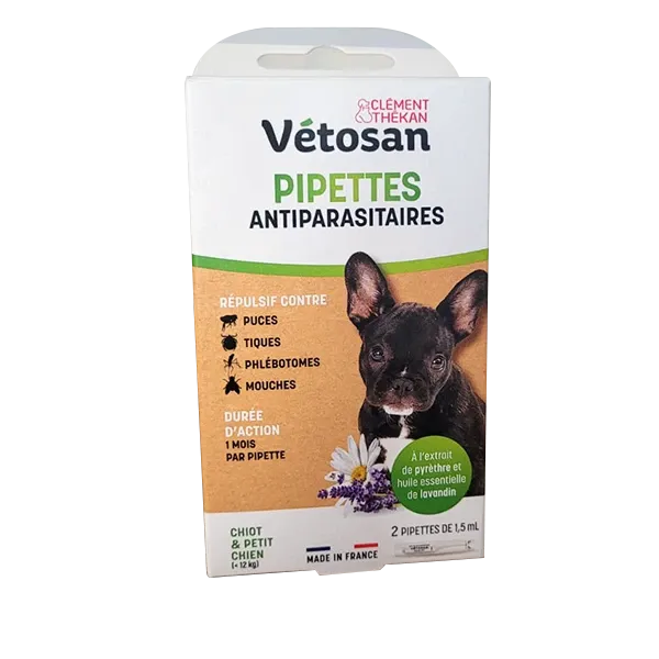 Vétosan - Pipettes répulsives - Petit chien et Chiot - CLÉMENT THÉKAN
