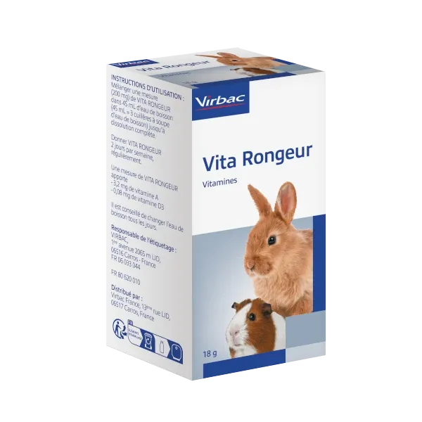 Vita Rongeur - Vitamine für Kaninchen und Nagetiere - 18 g - VIRBAC