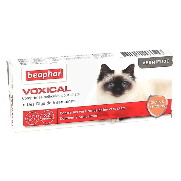 Voxical - Vermifuge chat et chaton - 2 comprimés - BEAPHAR