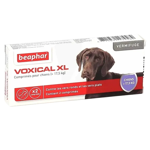 Voxical XL Chien - Vermifuge - 2 comprimés - BEAPHAR