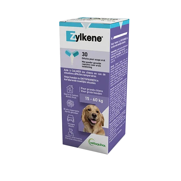 Zylkene 450 mg - Anti-stress - 30 tablets - Over 15 kg - VETOQUINOL
